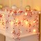 Christmas Garland with Lights, Lighted Berry Garland, 13.1FT Christmas Tree Garland, Christmas Decorations Indoor for Home Outdoor Gate Table Fireplace New Year Decor, Red